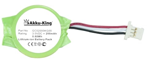 Backup, CMOS Batterie kompatibel mit Dell GC02000KG00 - Li-Ion 200mAh - für Latitude E4200, E4300