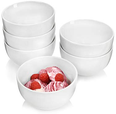 Sänger Dessertschalen Sunfort in Weiß, 6-teiliges Dessertschalen Set | aus Porzellan, Dessert 300 ml