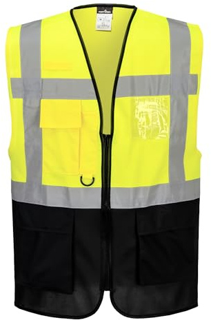 Portwest WARSCHAU EXEKUTIV WESTE, Größe: XXL, Farbe: Gelb/Marine, C476YNRXXL