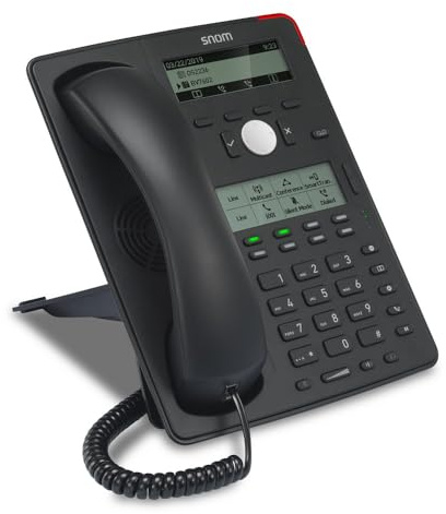 Snom D745 IP Telefon, SIP Tischtelefon (8 (32) konfigurierbar, selbstbeschriftend, mehrfarbige LED-Tasten, hochauflösendes Display), schwarz, 00004259