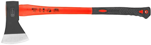 Connex Axt 1250 g – Gummiertes Griffende – Zur Bearbeitung von Holz | Vibrationsarmer Glasfaserstiel – Ideale Kraftübertragung – Universalaxt mit Schneidschutz – Spaltaxt – Fällaxt