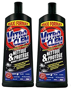 Vitroclen Glaskeramikreiniger, Creme, für Keramik- und Induktionskochfelder, 500 ml, 2 Stück