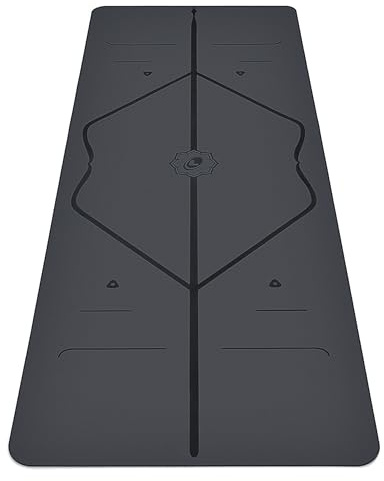 LIFORME Yogamatte - Die Weltweit Beste Umweltfreundliche, rutschfeste Yoga Matte Mit Dem Originalen Einzigartigen Ausrichtungsmarkierungssystem - Biologisch Abbaubare Matte
