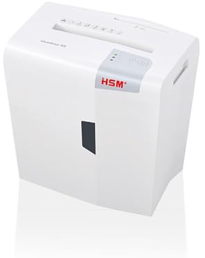 HSM shredstar X5 Aktenvernichter I Streifenschnitt 4,5x30 mm I Sicherheitsstufe P-4 I Leiser Home Office Schredder für Papier, CD/DVD, Kreditkarten I 18l Auffangbehälter I 5 Blatt I 2 J. Garantie
