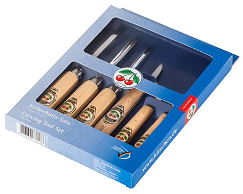 "KIRSCHEN" Werkzeuge 3406000 | Kerbschnitzsatz, 6-teilig