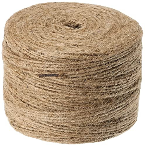 Rayher Hobby Rayher 4200331 Jutegarn, 3fach, 3,5 mm ø, Spule 280 m, Farbe natur, Jute-Schnur, Bindegarn, Bindeschnur, Dekokordel, Jutekordel