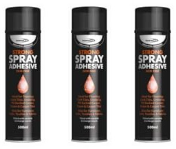 3 x 500 ml Bond It Kontaktkleber Spray Superstark für Teppichfliesen