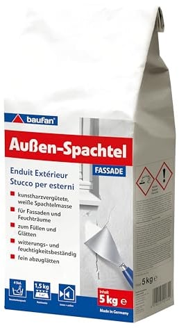 Baufan Außen Spachtel, auf Zementbasis, 5kg