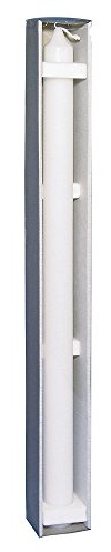 Rayher 3131900 Kommunionkerze, 4cm ø, 50cm, in Klarsichtkarton