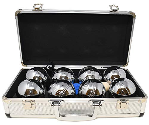 Big Game Hunters Premium 8 Kugel Boules/Petanque Set für 4 Spieler mit Rostchutz in Einer Hochwertigen Metallbox
