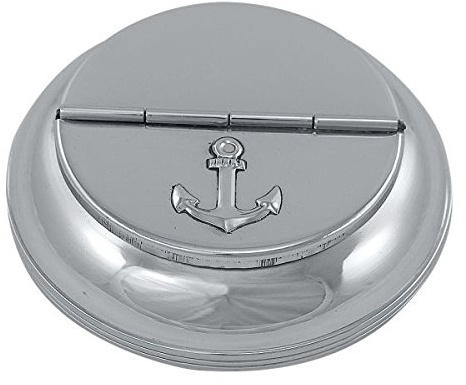 Sea-Club Klappaschenbecher Aschenbecher Ascher Silber vernickelt Ø 10cm