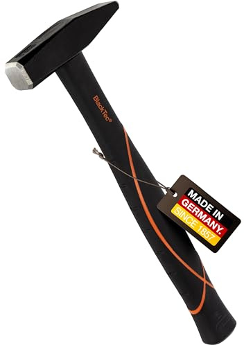 PICARD Schlosserhammer BlackTec FS Nr. 327 300g | Spezialstahl | DIN 1041 | Ergonomischer 3-Komponenten-Stiel | Schwingungsarm | Profi-Qualität für Schlosser und Klempner | Made in Germany seit 1857