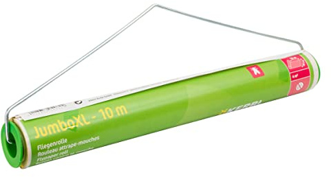 cit Fliegenrolle FlyMaster, Fliegenfalle, Fliegenbekämpfung, 10 m x 30 cm, ökologisch, mit Aufhängebügel, ohne Gift