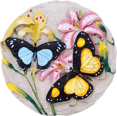 Spoontiques Trittstein, Motiv: Schmetterling mit Blumen