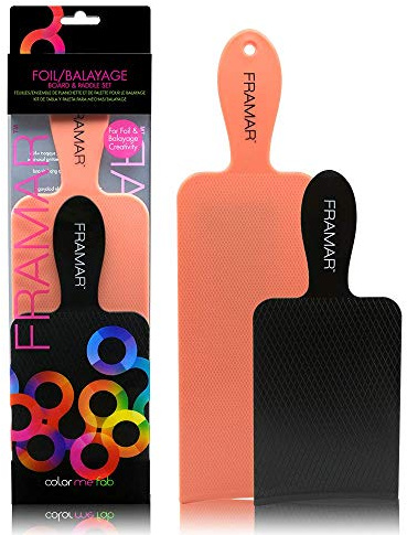 FRAMAR Strähnenbrett Färbebrett - Balayage Board, Friseur Zubehör, Friseur Set, Haarfarbe Strähnchen Set, Haarfärbeset, Haare Färben Zubehör, Balayage Set, Friseurbedarf Haarfarbe Zubehör - 2 Stück