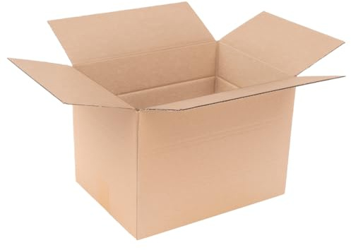 verpacking Faltkartons 400 x 300 x 300 mm variable Höhe KK 100 Braun [Größe und Stückzahl wählbar] 1-wellig mittelgroße Kartons 25 Stück