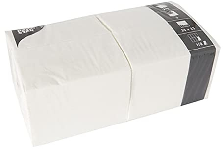 Papstar Servietten / Tissueservietten weiß (250 Stück) 33 x 33 cm, dreilagig, 1/8-Falz, ideal geeignet für Gastronomie, Haushalt oder Feste, FSC-zertifiziertes Material, #14234