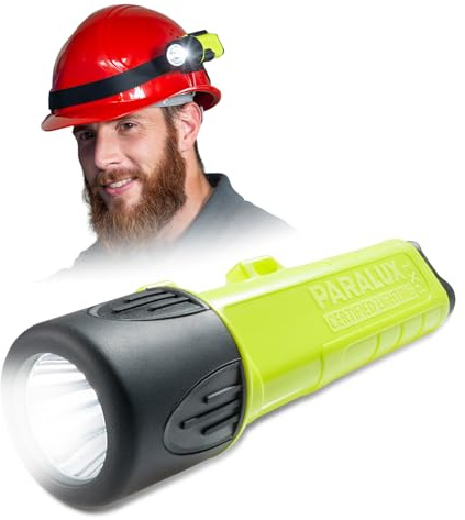 Parat PARALUX PX1 | LED Sicherheitsleuchte mit 120 Lumen | EX-geschützte LED Taschenlampe | Wasserdichte Helmleuchte mit 15h Leuchtdauer | ATEX Stirnlampe mit CREE| Für Arbeit & Werkstatt