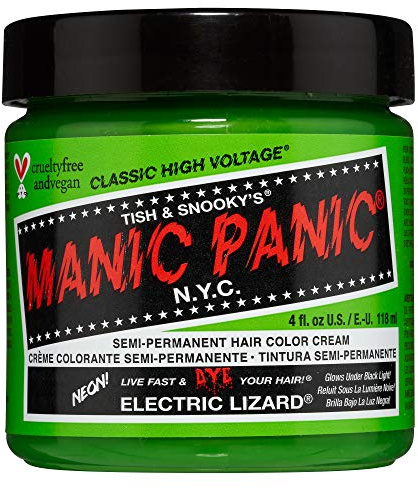 Manic Panic - Electric Lizard Classic Creme Vegan Cruelty Free Green Semi Permanent Hair Dye , 118ml (1er Pack)