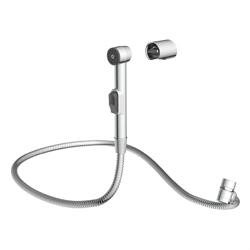 EISL DX25 Waschbeckenbrause, Handbrause für Küche, Bad, Waschküche oder Werkstatt, Waschbeckendusche, ideal zum Nachrüsten, Set mit Schlauch (150mm) und Adapter, Toilettenbrause, Chrom