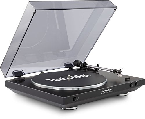 TechniSat TECHNIPLAYER LP 200 - Vollautomatik-Plattenspieler | mit USB-Ausgang und Digitalisierungsfunktion, Drehzahl: 33/45 U/min, Riemenantrieb mit Aluminium-Plattenteller, schwarz