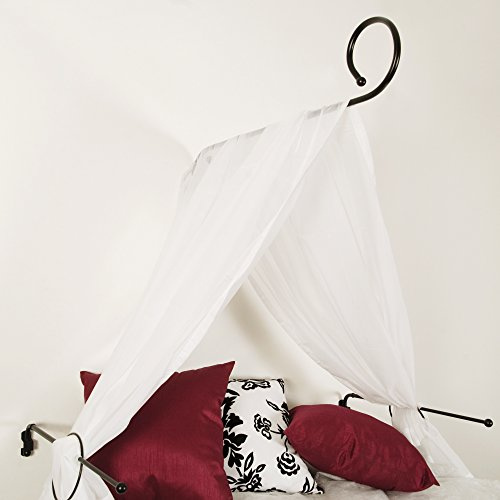 JalousieCrew Betthimmel Himmelstange Himmelbett Himmelset Baldachin Raffhalter Himmelhalter (schwarz)