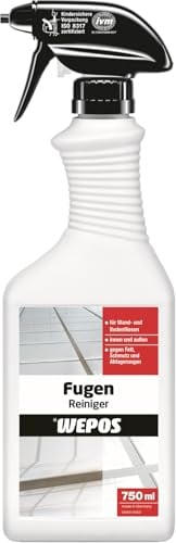 Wepos Fugen Reiniger 750 ml | Reiniger für die Fugen an Wand und Bodenfliesen | Innen- und Außenbereich | Entfernt Fett, Schmutz, Pflegemittelrückstände