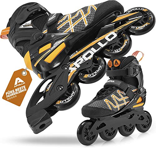 Apollo Inliner Air Flow X2 mit Schnellschnürung | Damen und Herren mit Fast Entry Form | ergonomisch gepolsterte Inline Skates | edler Alu-Schiene | ABEC 7 Kugellager | Größen 37-45