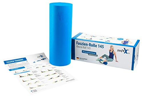 softX Faszienrolle 145 Weich - Soft Faszien-Rolle für Anfänger, Selbstmassage & Rücken, 40 cm, Medium-Härte, Trainingsrolle inkl. Übungsanleitung