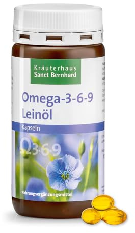 Sanct Bernhard Omega-3-6-9 Leinöl-180 Kapseln, 1er Pack (1 x 119 g)