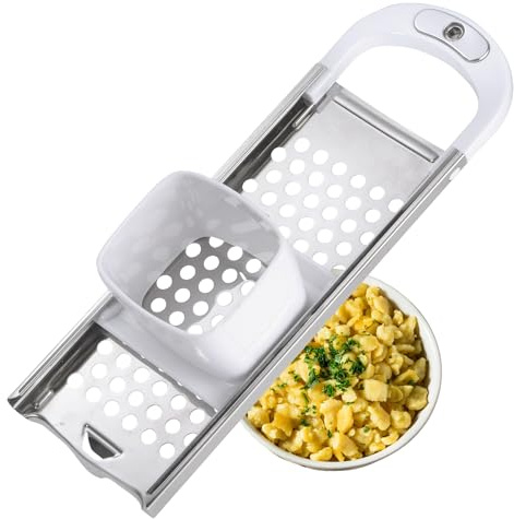 Westmark Spätzlehobel mit Teigschlitten - Spätzlereibe für Topfdurchmesser bis zu 24 cm - rostfreier Edelstahl (Knöpfle)