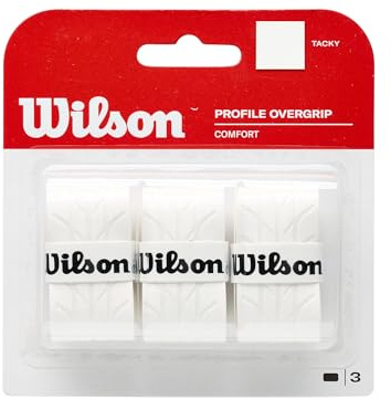 Wilson Unisex Greepband profiel 3 stuks Overgrip, Weiß, NS EU