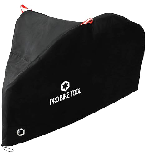 Abschließbare Fahrradabdeckung XL - Schutzhülle für alle Wetterbedingungen. Reißfestes & strapazierfähiges Oxford Ripstop-Gewebe, UV beständig & wasserdicht. Fahrradgarage für Mountainbikes, Rennrad