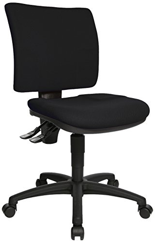 Topstar 8070BC0 U50, Bürostuhl, Schreibtischstuhl, niedrige Rückenlehne, Bezugsstoff, schwarz