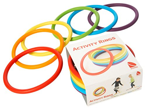 Gonge Activity Rings, Set of 6 Plastic Rubber Rings, Diameter: 16.4 cm, 6er Set