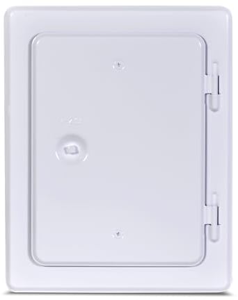 FIREFIX 2093/W Kamintür 140x200 mm I Verzinkte Revisionsklappe aus Stahl für den Schornstein, weiss, pulverbeschichtet I Revisionstür zur Wartung des Kamins