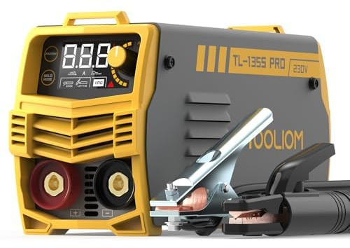TOOLIOM 135 Ampere 230Volt Schweißgerät, MMA Stick Schweißgerät, Gleichstrom Wechselrichter, Schweißgerät mit Hot Start, Arcforce und Anti-Stick, Tragbares Schweißgerät