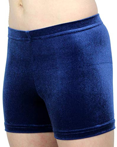 GymStern Shorty Mädchen Sporthose Nicki Samt bi-elastisch Kinder Hipster kurze Fitnesshose Hüfthose Hot Pants Balletthose Yogahose