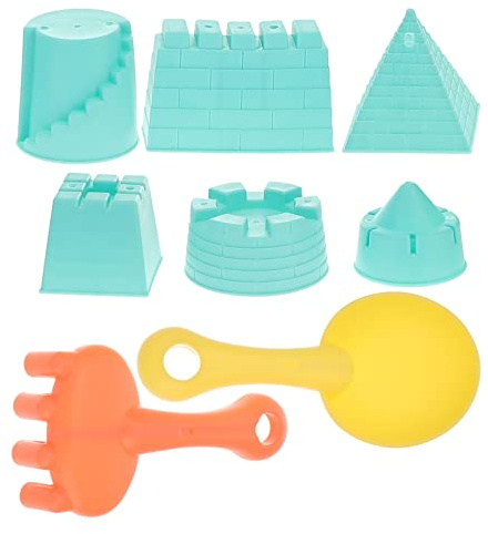 Garneck Sandburg Spielset Für – 9-teiliges Burg Sandformen Bauset Mit Bunten Schaufeln Und Rechen – Perfekt Für Den Sommer Im Sandkasten Und Am Strand Für Mädchen Und Jungen