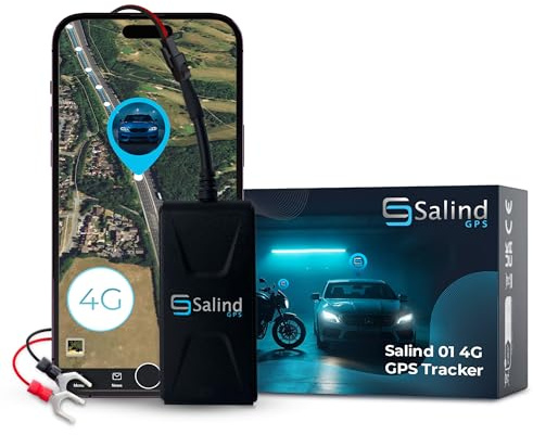 Salind 01 4G GPS Tracker für Auto, Motorrad, Fahrzeuge, LKW's - Stoßalarm | Weltweit und echtzeit Ortung mit App - Direktanschluss kfz-Batterie - Baumaschinen überwachung - Fahrzeugüberwachung