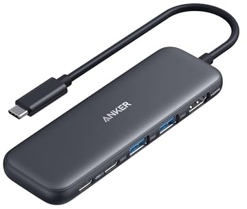 Anker USB C Hub, 332 USB-C Hub (5-in-1) mit 4K HDMI Display, 5Gbps Datenanschluss und 2 USB-A Ports für MacBook Pro, Air, Dell XPS, Lenovo Thinkpad, HP Laptops Mehr