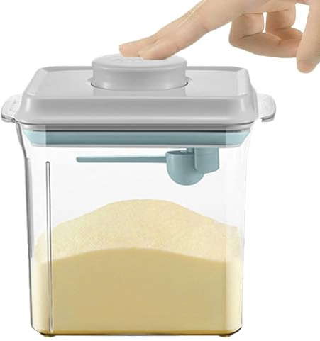 Neuytiky Milchpulverspender 1700 ml,Versiegelter PulverbehäLter,Tragbare Milchpulver-Aufbewahrungsbox FüR Lebensmittel,Milchpulver Behälter mit Löffel,FeuchtigkeitsbestäNdige