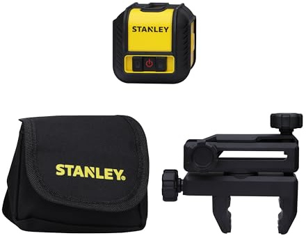 STANLEY Cubix Kreuzlinienlaser, Rot, STHT77498-1 | Selbstnivellierender Laser mit Multi-Halterung für Fliesenlegen, Regalmontage und präzisen Innenausbau.