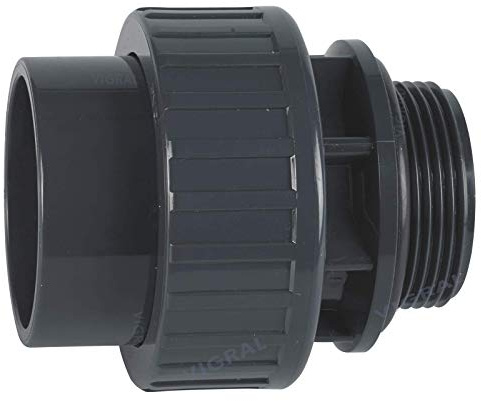 Plimat PVC Klebefitting 50 mm T-Stück Bogen Rohr Winkel Muffe Kappe Verschraubung (PVC Verschraubung O-Ring 50mm x 1 1/2)