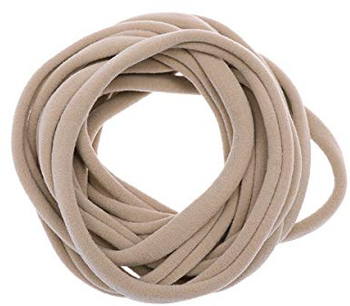 20 stücke Nahtlose Stirnband Elastische Nylon Stirnband Haarband Headwear Haarband für Baby Neugeborenen (Khaki)