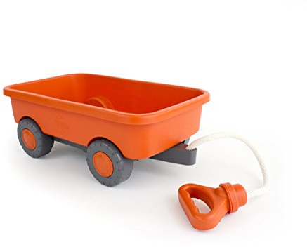 Green Toys 8601227, Spielzeug Bollerwagen zum Nachziehen, Indoor Outdoor Nachziehwagen, nachhaltiges Sandspielzeug für Kinder ab 18 Monaten, 38.7x23.5x18.5 cm