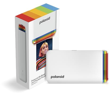 Polaroid Hi-Print - 2nd Generation - Bluetooth-verbundener 2x3 Pocket Photo- und Dye-Sub-Drucker - Weiß