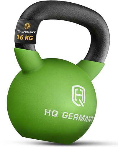 HQ Germany® Neopren Kettlebell | Vollguss | 2-32kg | Starter-Sets | ±2,0% Gewichtstoleranz, Gewicht:16KG