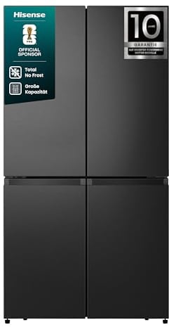 Hisense RQ758N4SAFE Cross Door/ 90cm Breite/ 609L/ Triple Zone/My Fresh Choice/Metal Cooling/Schubladen mit Teleskopauszug/SuperCool/BxHxT: 91,1×178,6×60cm/ Schwarz [Energieklasse E]