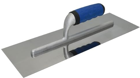 ZCHYTOOL Edelstahl Glättekelle 38 x 13cm Rostfreie Maurer Traufel Putzkelle | Profi Trockenbau Werkzeug mit Stabiler Klinge Ergonomischem Softgriff für Putz Gipsputz und Zementmörtel Renovierungsarbeiten